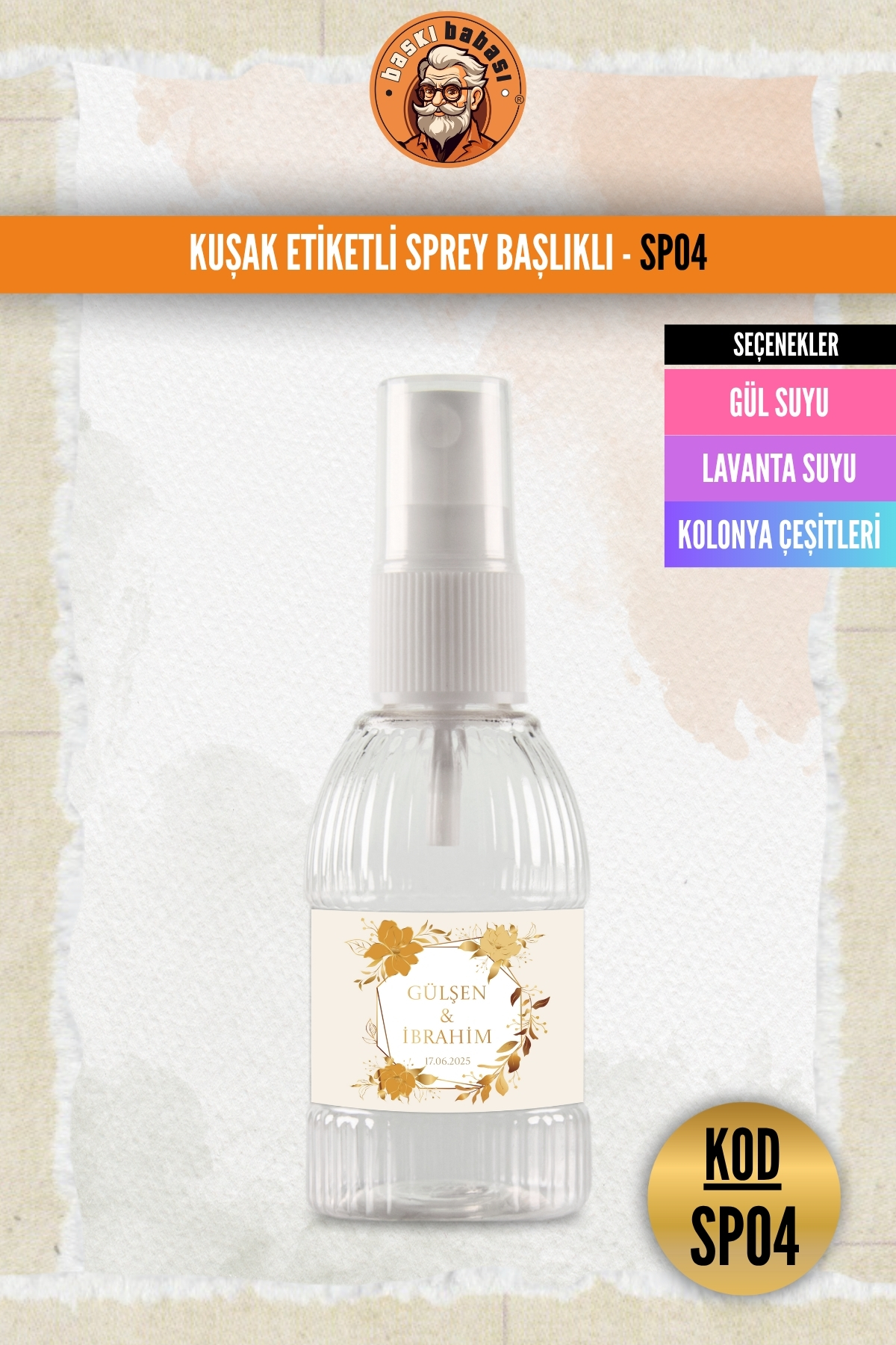 Etiket Baskılı Sprey Kapaklı Şişe Etiket Baskılı Sprey Kapaklı Şişe